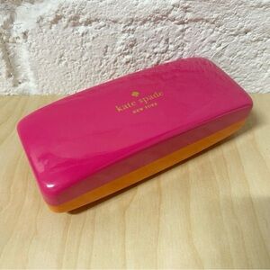 Kate Spade Eyeglasses / Sunglasses Case - Pink & Orange Hard Clamshell